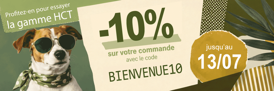 Profitez-en pour essayer la gamme HCT | -10% sur votre commande avec le code BIENVENUE10 | jusqu'au 30/06